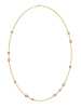 Swarovski Vergold. Halskette mit Schmuckelementen - (L)100 cm