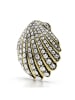 Swarovski Vergold. Brosche mit Kristallen