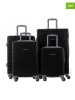 Travel World 4tlg. Hardcase-Trolleyset in Schwarz