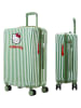 Hello Kitty 3-delige hardcase-trolleyset groen/wit