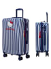 Hello Kitty 3-delige hardcase-trolleyset donkerblauw/wit