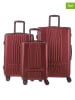 Pierre Cardin 3tlg. Hardcase-Trolleyset in Bordeaux