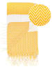 Towel to Go Hamamtuch "Balik" in Gelb/ Weiß - (L)180 x (B)100 cm