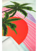 Samimi Strandtuch "Endless Summer" in Hellblau/ Rot/ Grün - (L)150 x (B)75 cm