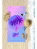 Samimi Ręcznik plażowy "Miami Beach" w kolorze błękitno-fioletowym - 150 x 75 cm