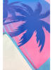 Samimi Strandtuch "Miami Beach" in Hellblau/ Lila - (L)150 x (B)75 cm