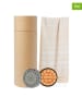Towel to Go 2tlg. Set: "Wellness & Spa" in Creme/ Weiß - (L)180 x (B)100 cm