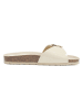 Mandel Pantoletten in Creme