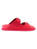 Mandel Leder-Pantoletten in Rot