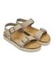 Mandel Leder-Sandalen in Beige/ Braun