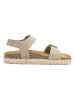 Mandel Leder-Sandalen in Beige/ Braun