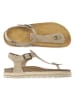 Mandel Leren teensandalen beige/bruin