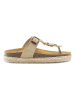 Mandel Leder-Zehentrenner in Beige