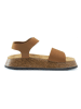 Mandel Leder-Sandalen in Hellbraun