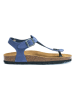Mandel Leder-Zehensandalen in Blau