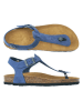 Mandel Leder-Zehensandalen in Blau