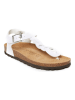 Mandel Zehensandalen in Weiß