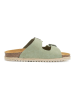 Mandel Leren slippers groen