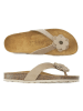 Mandel Leder-Zehentrenner in Beige