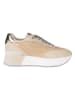 Liu Jo Leder-Sneakers "Dreamy" in Beige/ Grün/ Gold