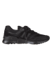 New Balance Leder-Sportschuhe in Schwarz