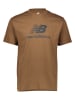 New Balance Koszulka "Essentials" w kolorze jasnobrązowym