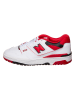 New Balance Leder-Sneakers "550" in Weiß/ Rot