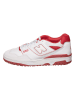 New Balance Leder-Sneakers "550" in Weiß/ Rot