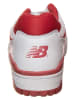 New Balance Leder-Sneakers "550" in Weiß/ Rot