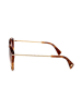 Lanvin Damen-Sonnenbrille in Hellbraun-Gold/ Rosa