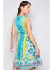 Tarifa Jurk geel/turquoise/wit