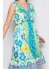 Tarifa Jurk geel/turquoise/wit