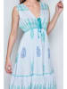 Tarifa Jurk wit/turquoise
