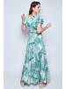 Tarifa Jurk turquoise/wit