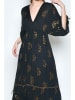 Tarifa Kleid in Schwarz/ Gold