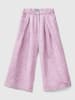 Benetton Leinen-Merlenehose in Lila