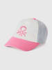 Benetton Cap in Weiß/ Rosa