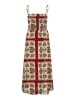 ONLY Kleid "Nova" in Beige/ Rot