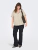 ONLY Carmakoma Hemd "Coco" in Beige