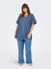 ONLY Carmakoma Hemd "Penna" in Blau