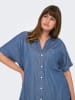 ONLY Carmakoma Hemd "Penna" in Blau