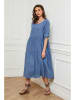 Plume Linnen jurk "Depay" blauw