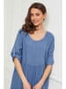 Plume Linnen jurk "Depay" blauw