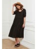 Plume Leinen-Kleid "Depay" in Schwarz