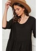 Plume Leinen-Kleid "Depay" in Schwarz