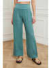 Plume Linnen broek "Derwan" turquoise