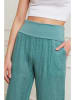 Plume Linnen broek "Derwan" turquoise