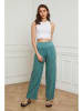 Plume Linnen broek "Derwan" turquoise
