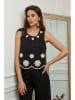 Plume Top "Maella" in Schwarz