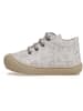 Naturino Leder-Lauflernschuhe "Cocoon" in Weiß/ Silber